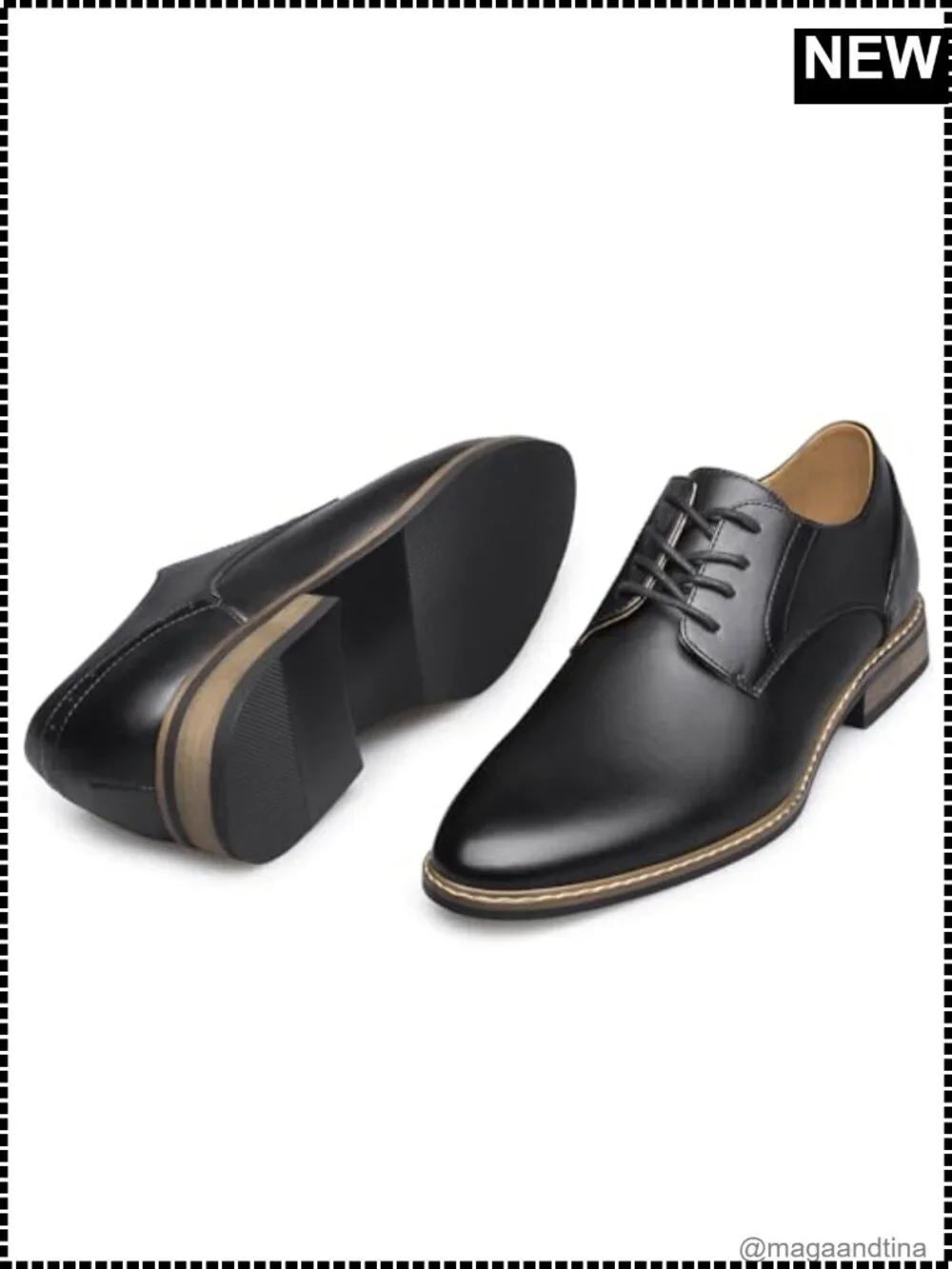 Men's Oxford Dress Shoes Faux Leather Lace Up Formal Business Comfort